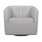 Armen Living Aries Dove Gray Genuine Leather Swivel Barrel Chair LCARCHDV - alternate 2